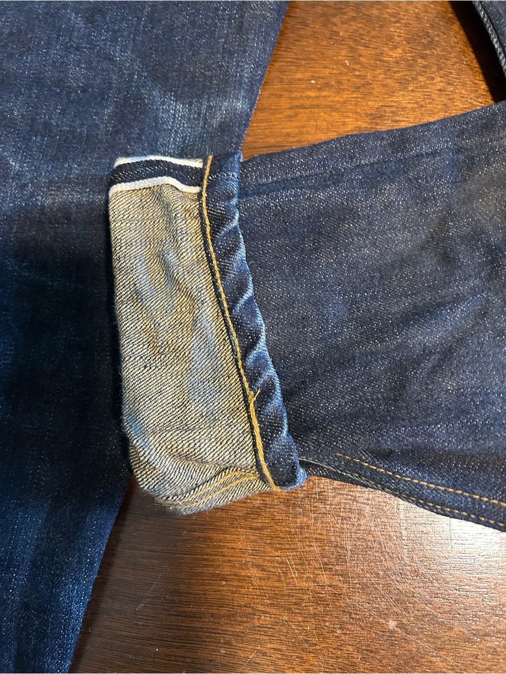 Naked and Famous Dark Indigo Straight Jeans SELVAGE - Picture 5 of 5